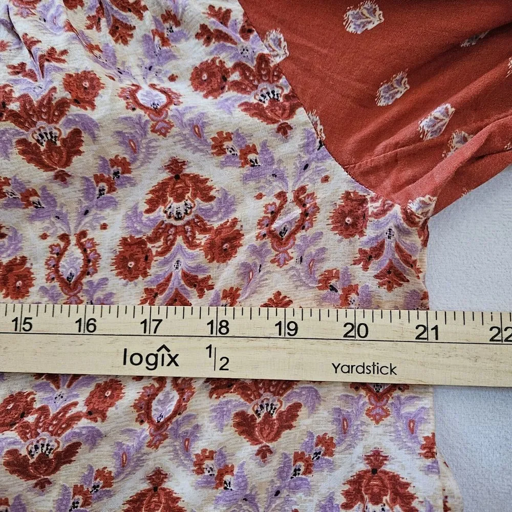 Sundance Red Rust Printed Peasant Tunic - Picture 6 of 14